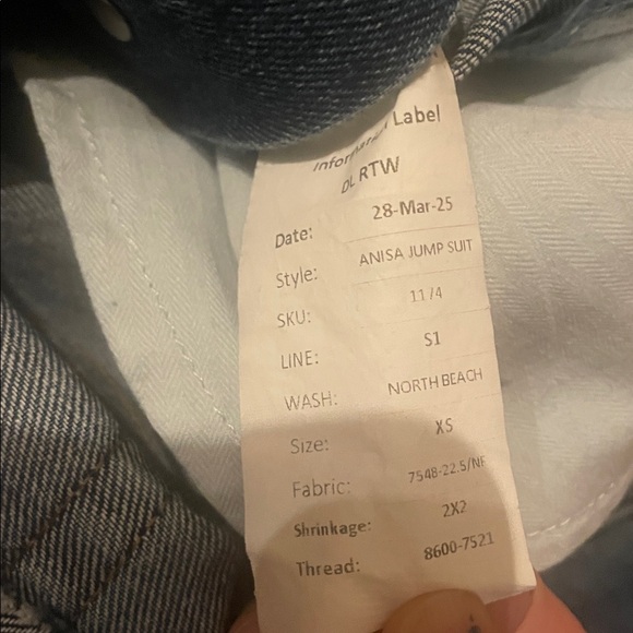 DL1961 Women's Classic Blue Denim Jumpsuit Coveralls XS - Picture 9 of 9